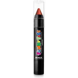 Paintglow Face paint stick - metallic rood - 3,5 gram - schmink/make-up stift/potlood