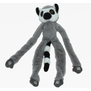 Pluche knuffel dieren Ringstaart Maki aap van 43 cm - Speelgoed apen knuffels - Cadeau voor jongens/meisjes