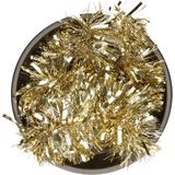 1x Gouden kerstboom tinsel/folie slingers 200 x 15 cm