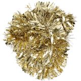 1x Gouden kerstboom tinsel/folie slingers 200 x 15 cm