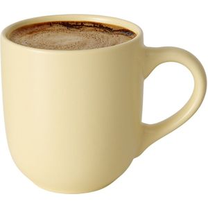 Boltze Koffiemokken Paris - 1x - Keramiek - pastel geel - 300 ml