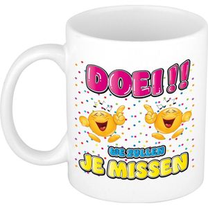 Bellatio Decorations cadeau mok voor collega - afscheid/pensioen - keramiek - 300 ml - we zullen je missen