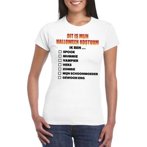 Halloween dames shirt  checklist wit