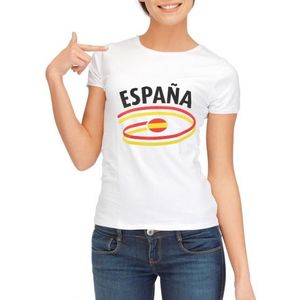 Spanje t-shirt voor dames met vlaggen print
