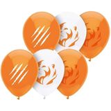 24x stuks oranje leeuw ballonnen 30 cm