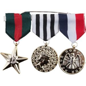 Militairen/soldaten medailles 3 stuks - soldaten verkleed artikelen - generaal
