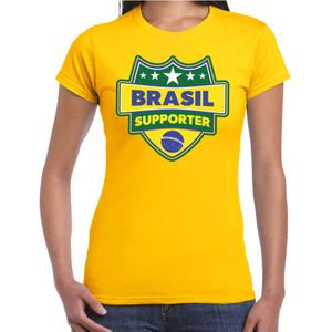 Brazilie / Brasil supporter t-shirt geel voor dames