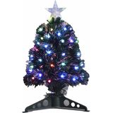 Kerstboompje met 45 gekleurde LED lampjes 45 cm