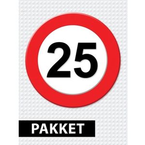 Verkeersbord  25 jaar versiering pakket