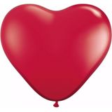 90x Hartjes vorm ballonnen rood 15 cm