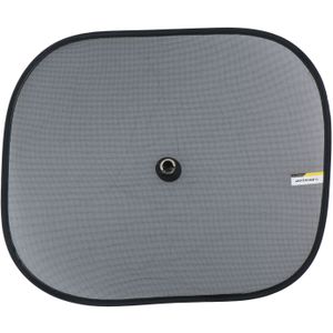 Dunlop Auto zonneschermen voor zijramen - 2x - antraciet - kunststof - zuignappen - 44 x 36 cm