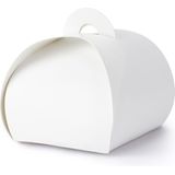 PartyDeco cadeaudoosje Bonbon Wit - Bruiloft - 40x - wit - 6 x 6 cm