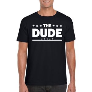 The Dude fun t-shirt voor heren zwart