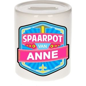 Vrolijke kinder spaarpot voor Anne