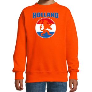 Oranje fan sweater / trui Holland met oranje leeuw EK/ WK voor kinderen