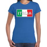 Italie / Italia landen shirt blauw voor dames