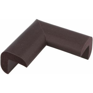 AMIG Hoekbeschermers - 4x - met plakbevestiging - bruin - rubber - kind bescherming scherpe hoeken