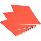 3x Rollen kraft kaftpapier rood 200 x 70 cm