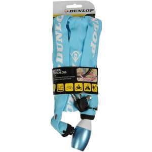 Dunlop Kettingslot - blauw - 120 cm - 2 sleutels - fiets/scooter slot