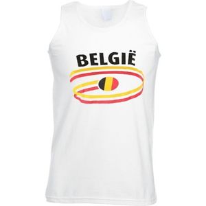 Belgie tanktop voor heren met vlaggen print