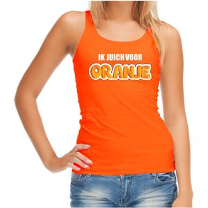 Oranje fan tanktop / kleding Holland ik juich voor oranje EK/ WK voor dames
