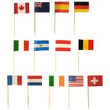 Internationale vlaggetjes cocktail prikkers 1000 stuks