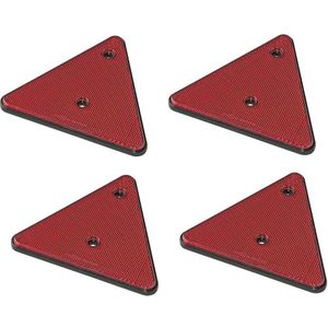 Pro Plus Reflector driehoek - set 4x - rood - schroefbevestiging - 136 x 152 mm