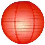 Lampionstokje 50 cm - met lampion - rood - D25 cm