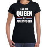 Zwart I am the Queen of Amersfoort t-shirt - Koningsdag shirt voor dames