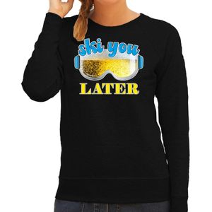 Bellatio Decorations Apres ski sweater voor dames - ski you later - zwart - bier/beer - wintersport