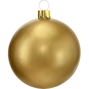 Christmas Decoration mega kerstbal - 65 cm - goud - opblaasbaar