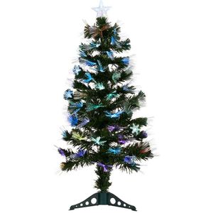 Krist+ kunst kerstboom - fiber optic - H90 cm - met LED verlichting