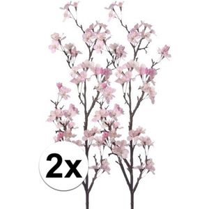 2 takken Appelbloesem roze 104 cm