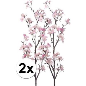 2x Appelbloesem roze kunstbloemen 104 cm