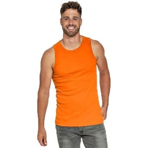 Oranje heren tanktop/singlet casual hemden