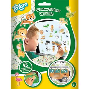 TotumÃ Auto raamstickers - 55 stuks - jungle/wildlife thema - voor kinderenÃ