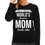Worlds greatest mom kado trui voor verjaardag / moederdag zwart dames