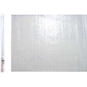 Privacy raamfolie - 45 cm x 4 m - melkglas vierkantjes design - zelfklevend