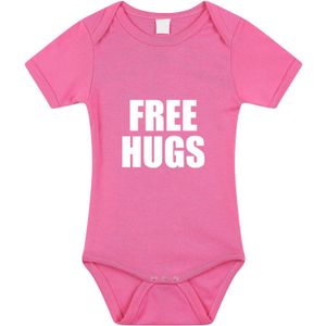 Free hugs kraamcadeau rompertje roze meisjes