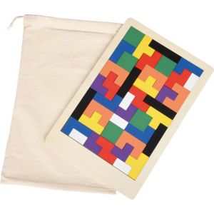 Kronkel vlak leg puzzel (40 stukjes) - Tetris stijl - 26 x 18 cm