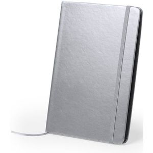 4x stuks luxe pocket schriften/notitieblok 21 x 15 cm in kleur zilver