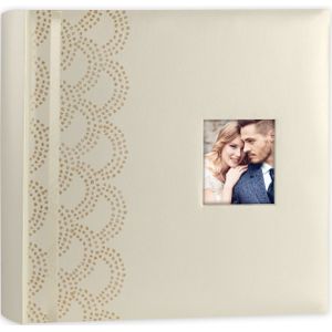 Luxe fotoboek/fotoalbum Anais bruiloft/huwelijk met 50 paginas goud 32 x 32 x 5 cm