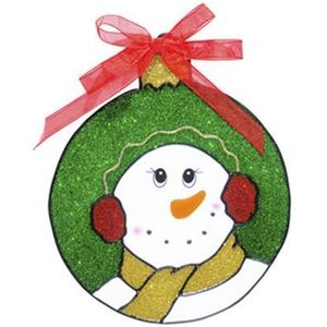 Kerst decoratie stickers sneeuwpop plaatjes 18 cm