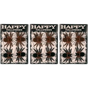 Faram nep spinnen/spinnetjes 8 cm - zwart/bruin - 12x stuks - Horror/griezel decoratie beestjes