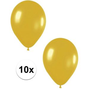10x Gouden metallic heliumballonnen 30 cm
