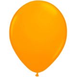 8x stuks Neon fel oranje latex ballonnen 25 cm