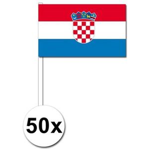 Zwaaivlaggetjes Kroatie 50 stuks