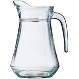 3x stuks glazen schenkkan/karaf 1 liter