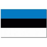 Set van 2x stuks gevelvlag/vlaggenmast vlag Estland 90 x 150 cm