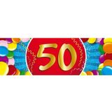 Feest ballonnen met 50 jaar print 16x + sticker